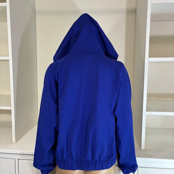 Fabletics Womens Royal Blue Full Zip Hooded Windbreaker Jacket JT2356907 Large - Picture 3 of 8